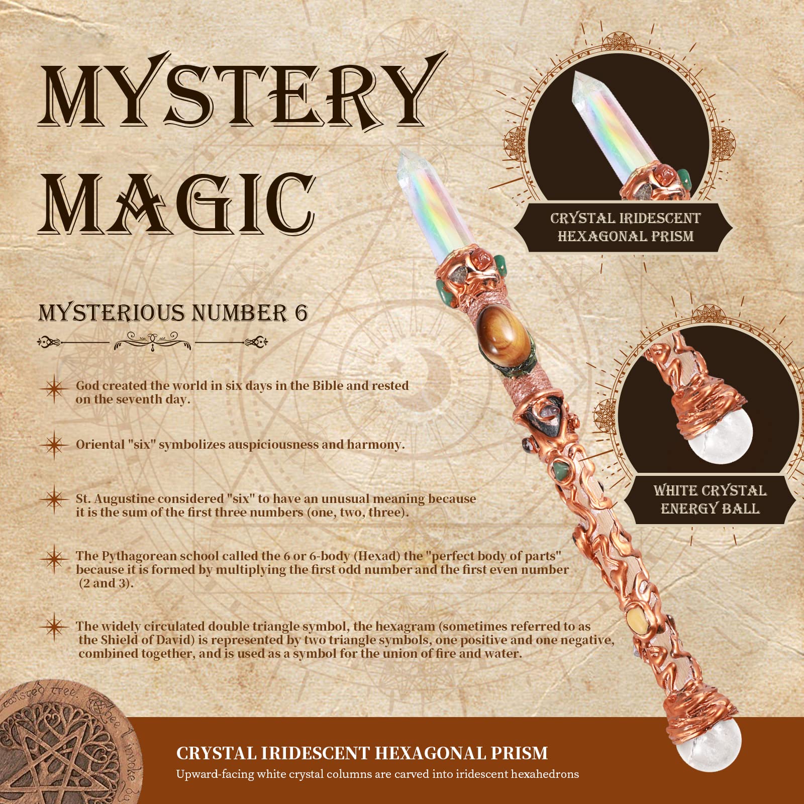 お客ページ　天然石　マジックワンド　台座付き　まとめ Amazon | CAICED クリスタルマジックワンド 魔女と魔術用品ツール